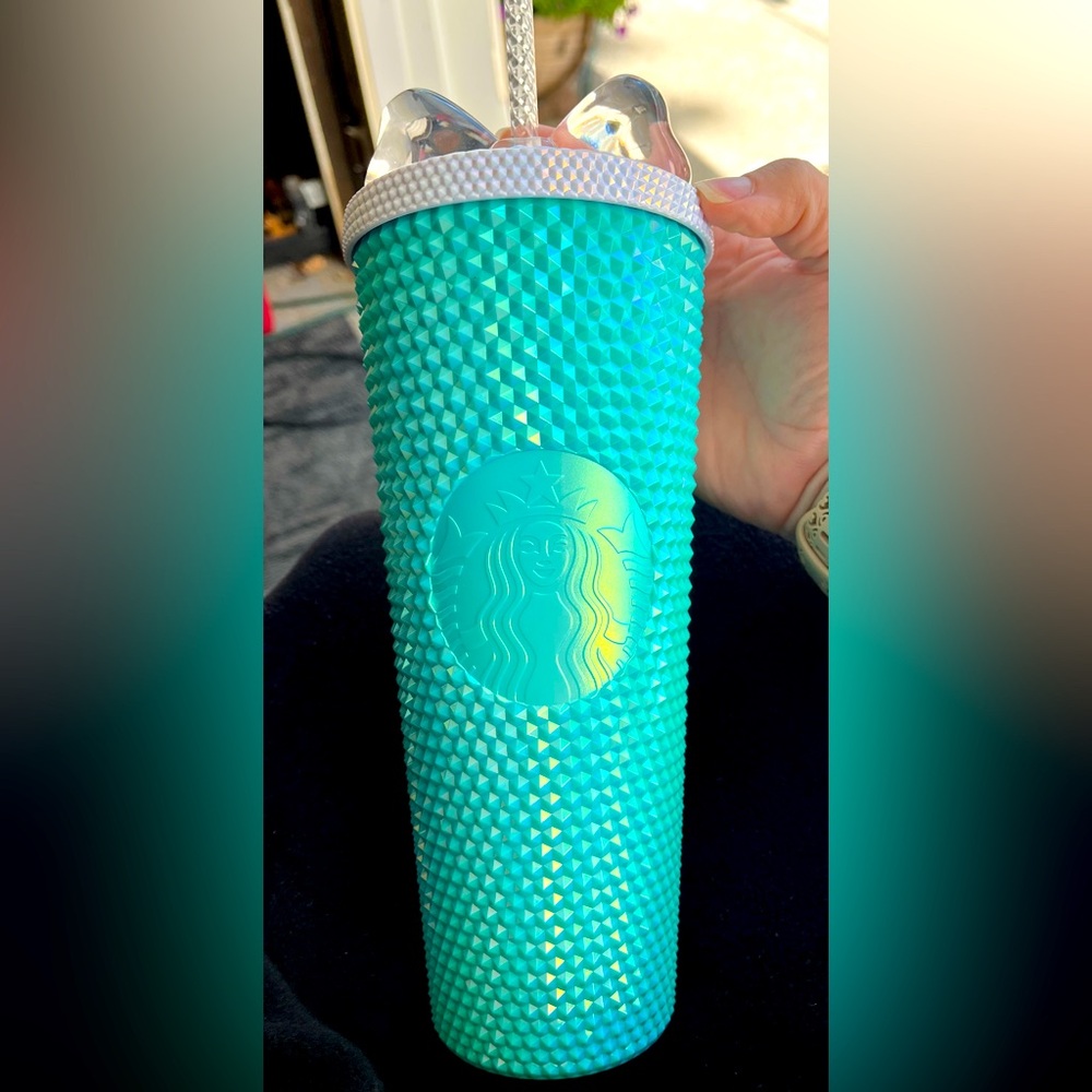 Starbucks 2023 Tiffany Bling Studded Tumbler w/Crystal Bow~Brand New